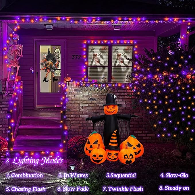 YEGUO 165ft 500 LED Halloween Lights Outdoor Waterproof - Image 3