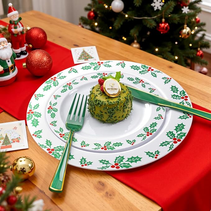 WDF 180PCS Green Plastic Silverware - Image 6