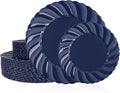 U-QE 60 Pcs Blue Plastic Plates by U-QE