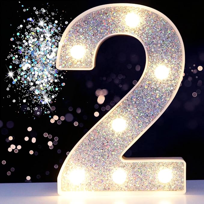 Pooqla Marquee Light up Numbers, Lighted Numbers by Pooqla