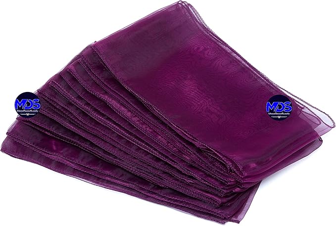 MDS Pack of 150 PCS Organza Chair Sashes Wider Dining Chair Bows Ribbon Tie Back - Image 6