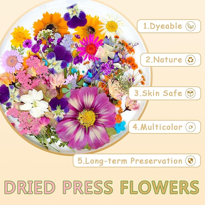 Dried Pressed Flowers for Resin Mold Dry Flower Real Leaves Bulk - Image 5