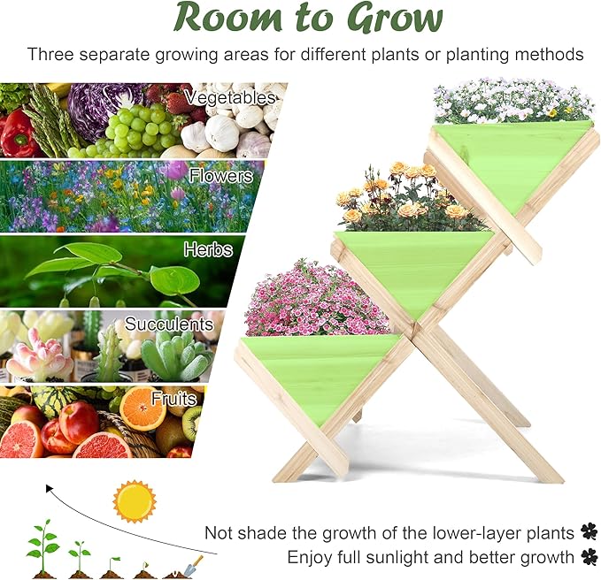 3 Tiers Wooden Vertical Raised Garden Bed - Image 4