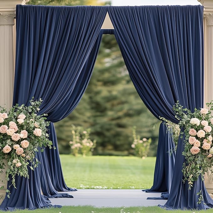 60×14ft Wrinkle Free Navy Blue Backdrop Curtain - Image 5