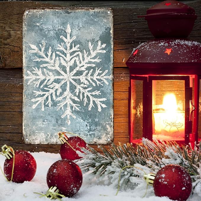 Vintage Christmas Tin Sign - Image 5