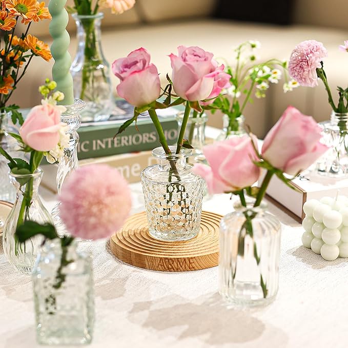 Arme Glass Bud Vase Set of 60 Pcs, Small Clear Glass Bud Vases in Bulk - Image 6