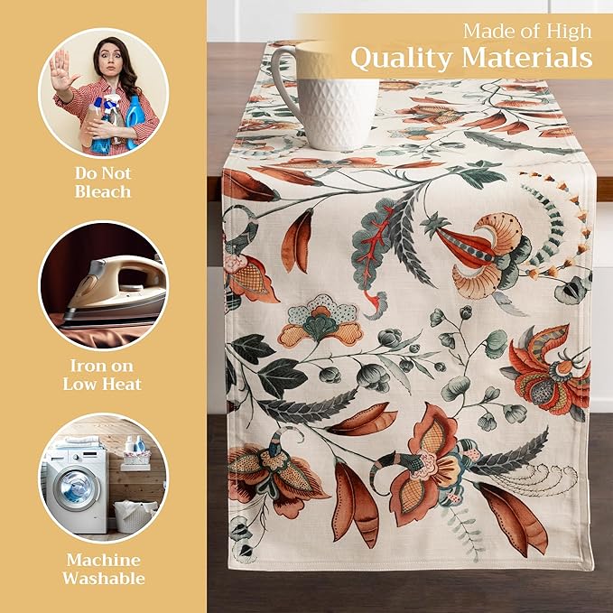Maison d' Hermine Table Runner 100% Cotton Double Layer Table Runners 108 - Image 3
