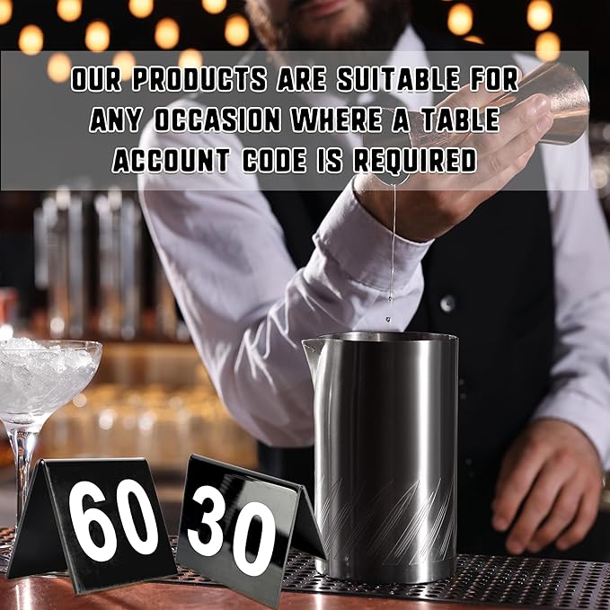 60 Pcs Black Acrylic Table Numbers 1-60 Double Sided Restaurant Table Order - Image 7