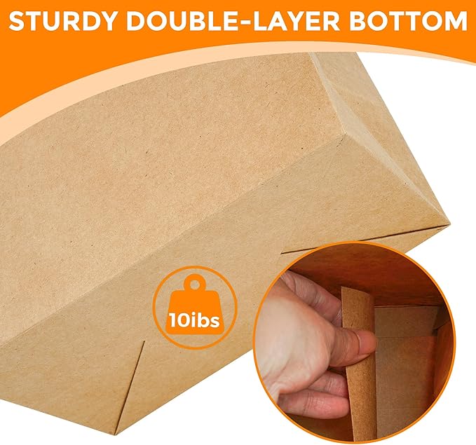 MOXARYSU 6 Pcs Brown Gift Bags - Image 5