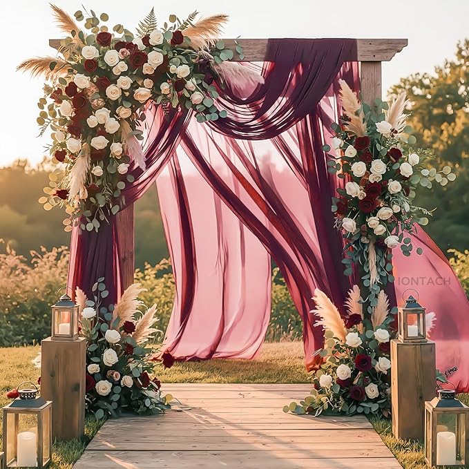 Wedding Arch Draping Fabric 29" x 19Ft Sheer Drapes - Image 3