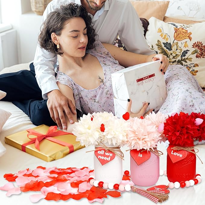 CNVOILA Valentines Table Decor, Cylindrical, Anniversary, Farmhouse Decor - Image 3