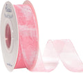 Ribbli Rose Pink Sheer Organza Ribbon, 1 Inches x Continuous 50 Yard Use by Ribbli
