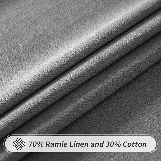 MIULEE Linen Cotton Blend Tablecloth Rectangle, Luxury Waterproof Stain - Image 5