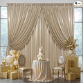 20x10 ft Gliiter Champagne Backdrop Curtain by ENJOYYOURPARTY