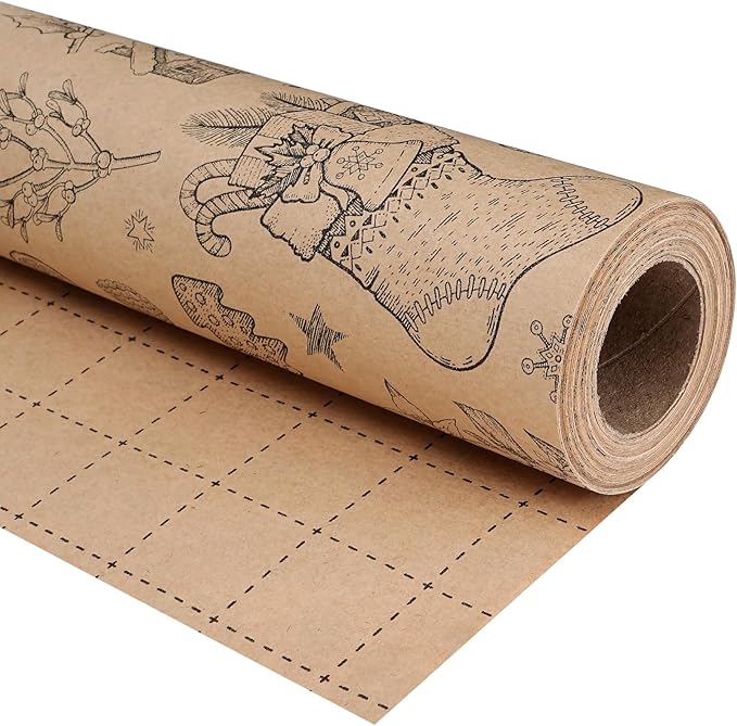 Ulmasinn Vintage Christmas Wrapping Paper Roll by Ulmasinn