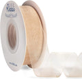 Ribbli Champagne Organza Ribbon, 1 Inches x Continuous 50 Yard, Champagne Sheer by Ribbli
