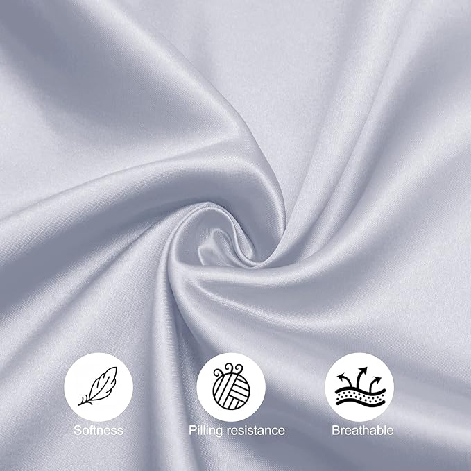 Horbaunal 30 Pack Silver Satin Napkins 17 x 17 Inch, Square Soft Table Dinner - Image 6