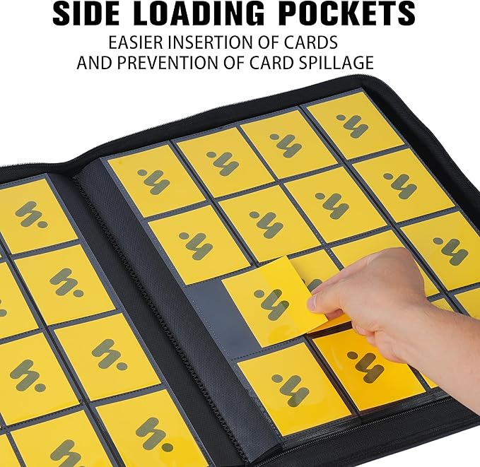 Premium 1000+ Pockets Card Binder, 16 Pockets Trading Card Binder Ringless Side - Image 3