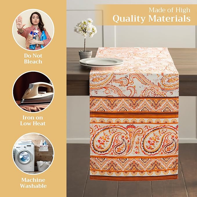Maison d' Hermine Table Runner 100% Cotton Double Layer Table Runners 108 - Image 3