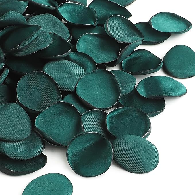 Floroom 300pcs Rose Petals Emerald Green Faux Silk Flower Petals by Floroom