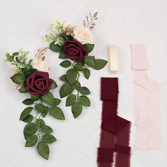Wedding Aisle Decorations for Wedding Ceremony Set of 10 Pew Flowers for Church - Image 5