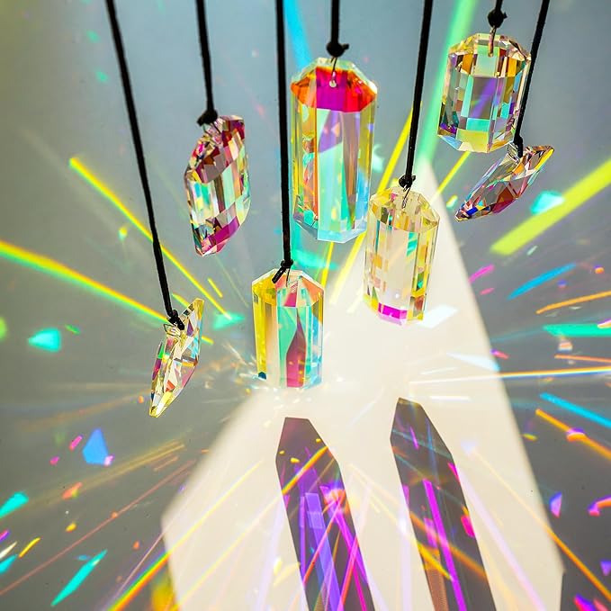 Crystal Prisms Ornament for Christmas Tree, 7 Pack Icicle Ornaments A/B Color - Image 7