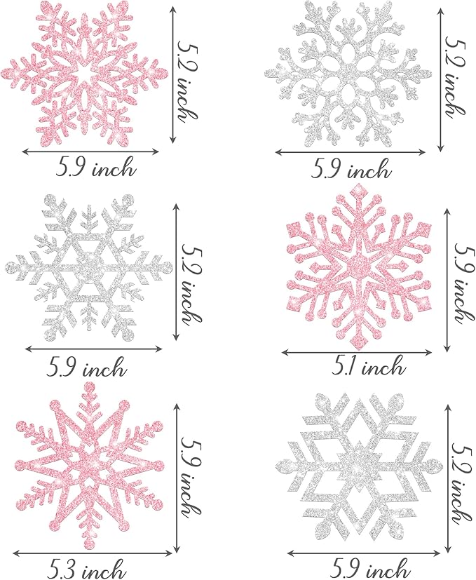 Snowflake Centerpiece Sticks Winter Frozen Theme Party Decorations 12PCS - Image 6