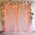 Fomcet Peach Tulle Backdrop Curtains by Fomcet