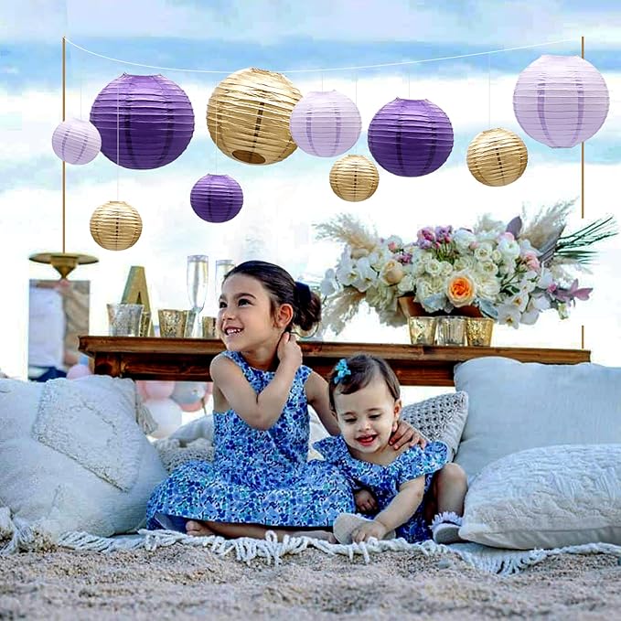 ADLKGG Paper Lanterns Decorative, Round Hanging Lanterns Party Supplies - Image 7