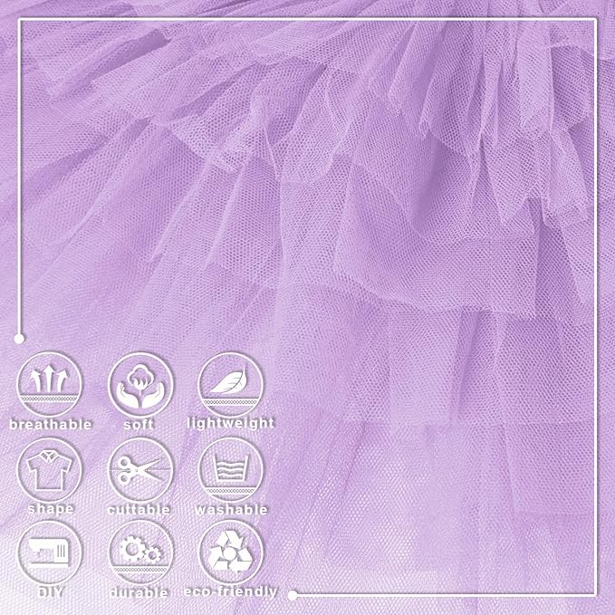 Lavender Tulle Fabric Roll 6 Inch X 300 FT Matte Tulle Ribbon Netting Mesh Spool - Image 3