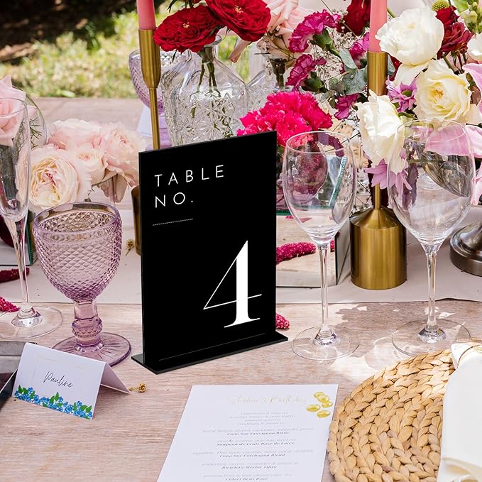 JINMURY Black Wedding Table Numbers 1-25 - Image 7