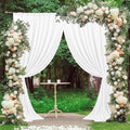 MEETSKY White Backdrop Curtain for Parties Wedding Decor- White Wedding by MEETSKY