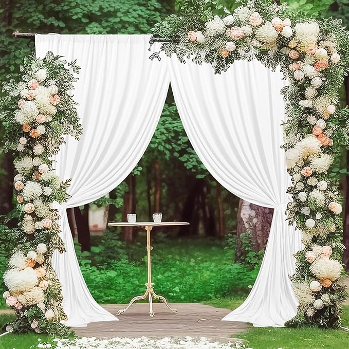 MEETSKY White Backdrop Curtains by MEETSKY