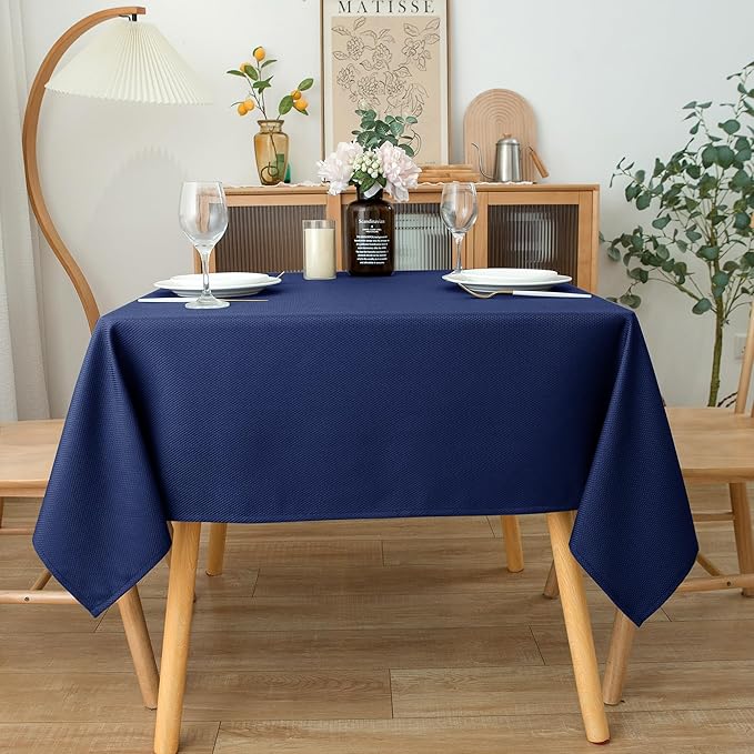 Biscaynebay Textured Fabric Square Tablecloths 54x54 Inches, Wedding and - Image 7