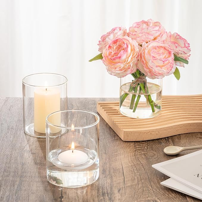 12pcs Glass Cylinder Vases for Centerpieces - Image 4
