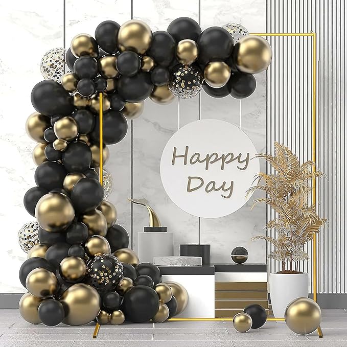 Metal Wedding Arch Backdrop Stand 6.6x5 FT Gold Square Balloon Arch Frame - Image 4