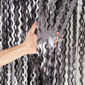 4 Pack Wavy Grey Foil Fringe Curtains Party Decorations by CYLMFC