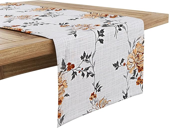 Ruvanti 100% Cotton Table Runner 72 Inches Long, Stain Resistant, Washable & by Ruvanti