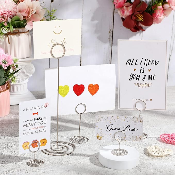Teling 36 Pieces Table Number Holders 3 Size Place Card Holder Name Numbers - Image 4