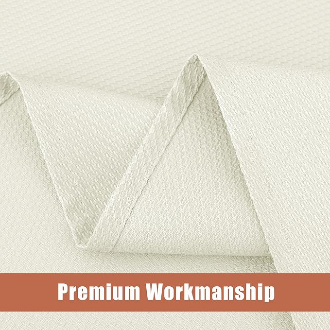 Fitable 2 Pack Beige Round Table Cloth - Image 5