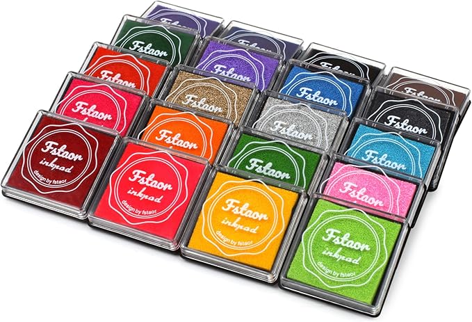 Fstaor 20 Colors Washable Ink Pads by Fstaor