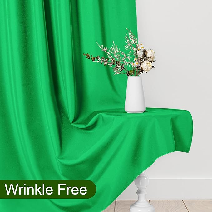 DWCN 10x8 FT Green Backdrop Curtains - Image 5