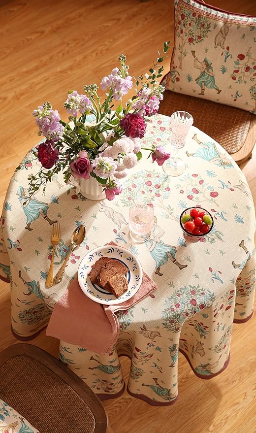 patdrea Designer Beige Tablecloth - Image 4