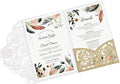 DORIS HOME 50pcs Laser Cut Wedding Invitations by DorisHome