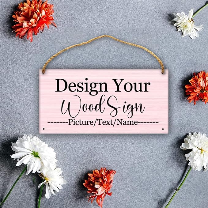 Personalized Rustic Wooden Sign, Custom Plaque Wall Hanging, Art Wood Board Sign - Image 4