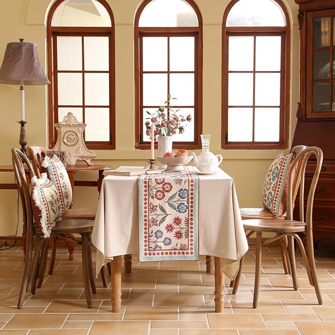 Decorative Linen French Table Runner 71 Inches Long, Tea Party - Image 2