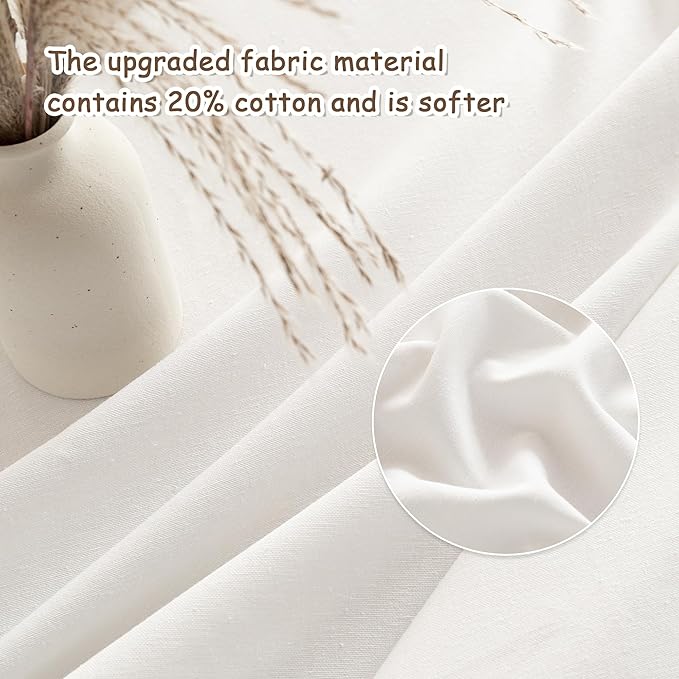 MYSKY HOME Rectangular Table Cloth, Waterproof, Soft Cotton/Polyester Blend - Image 3