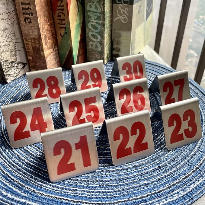 10 Pcs Metal Place Cards Stackable Tent Style Table Numbers，Place Card Holders - Image 3