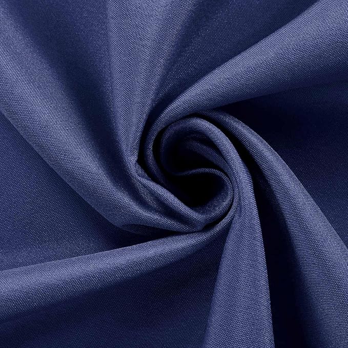 Efavormart 90" Navy Blue Wholesale Linens Polyester Square Linen Tablecloth - Image 9
