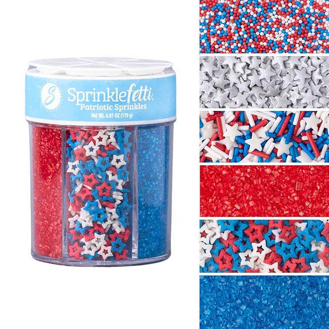 Sweets Indeed Sprinkles 6 Cell Edible Sprinkle Mix Jimmies Perfect by SweetsIndeed